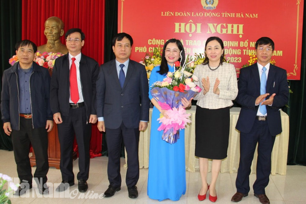 Công bố quyết định bổ nhiệm Phó Chủ tịch LĐLĐ tỉnh nhiệm kỳ 2018-2023