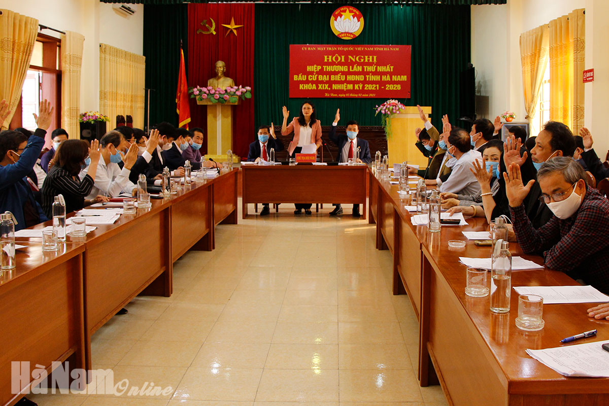 Hội nghị hiệp thương lần thứ nhất bầu cử đại biểu Quốc hội khóa XV và đại biểu HĐND tỉnh nhiệm kỳ 2021- 2026