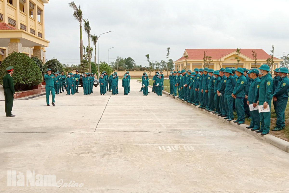 Thanh Liêm, Duy Tiên triển khai huấn luyện dân quân tự vệ năm thứ nhất