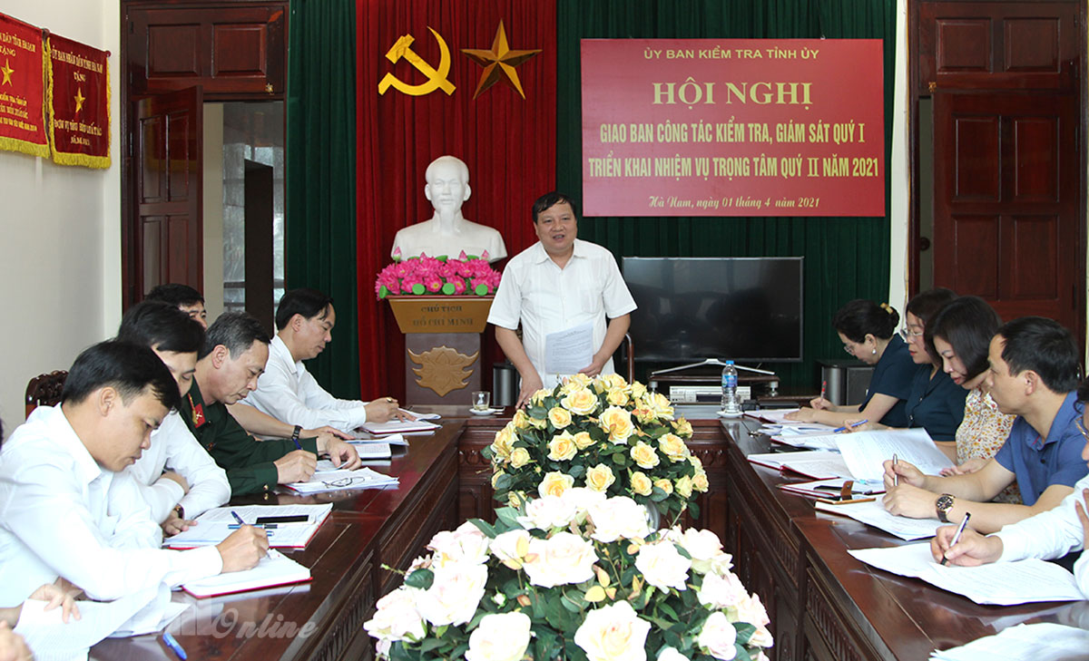 Giao ban công tác kiểm tra, giám sát quý I, triển khai nhiệm vụ trọng tâm quý II/2021