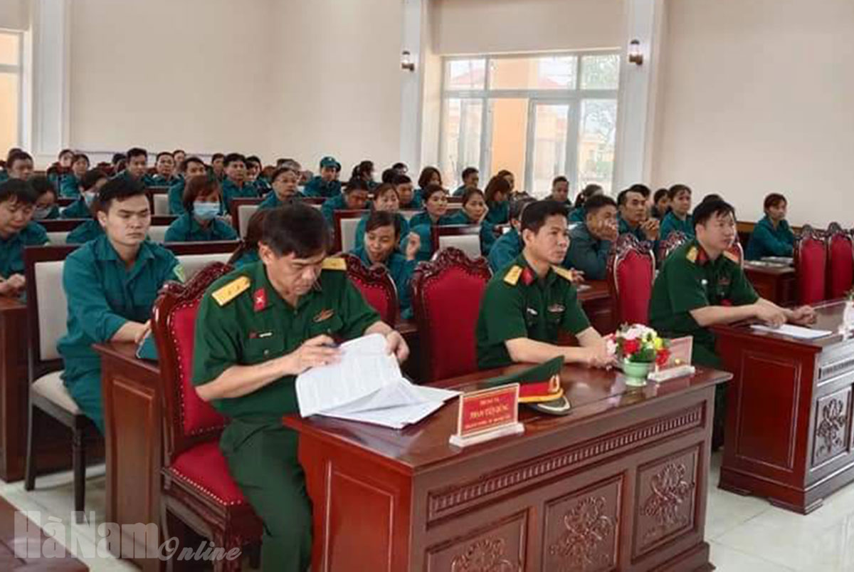 Ban CHQS thị xã Duy Tiên tổ chức hội thao đánh giá kết quả huấn luyện lực lượng dân quân cơ động