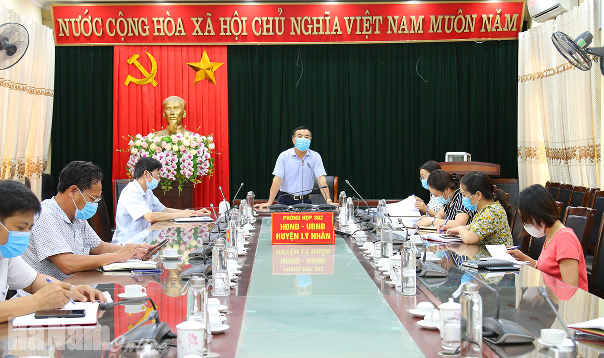 Lý Nhân bàn giải pháp hỗ trợ người dân vùng dịch ổn định cuộc sông, phát triển sản xuất , tiêu thụ nông sản