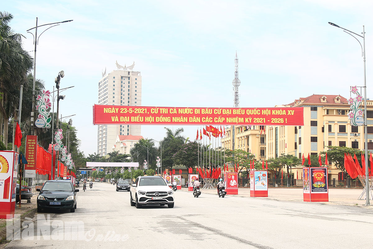 Thành phố Phủ Lý đẩy mạnh tuyên truyền bầu cử đại biểu Quốc hội khóa XV và đại biểu HĐND các cấp nhiệm kỳ 2021-2026