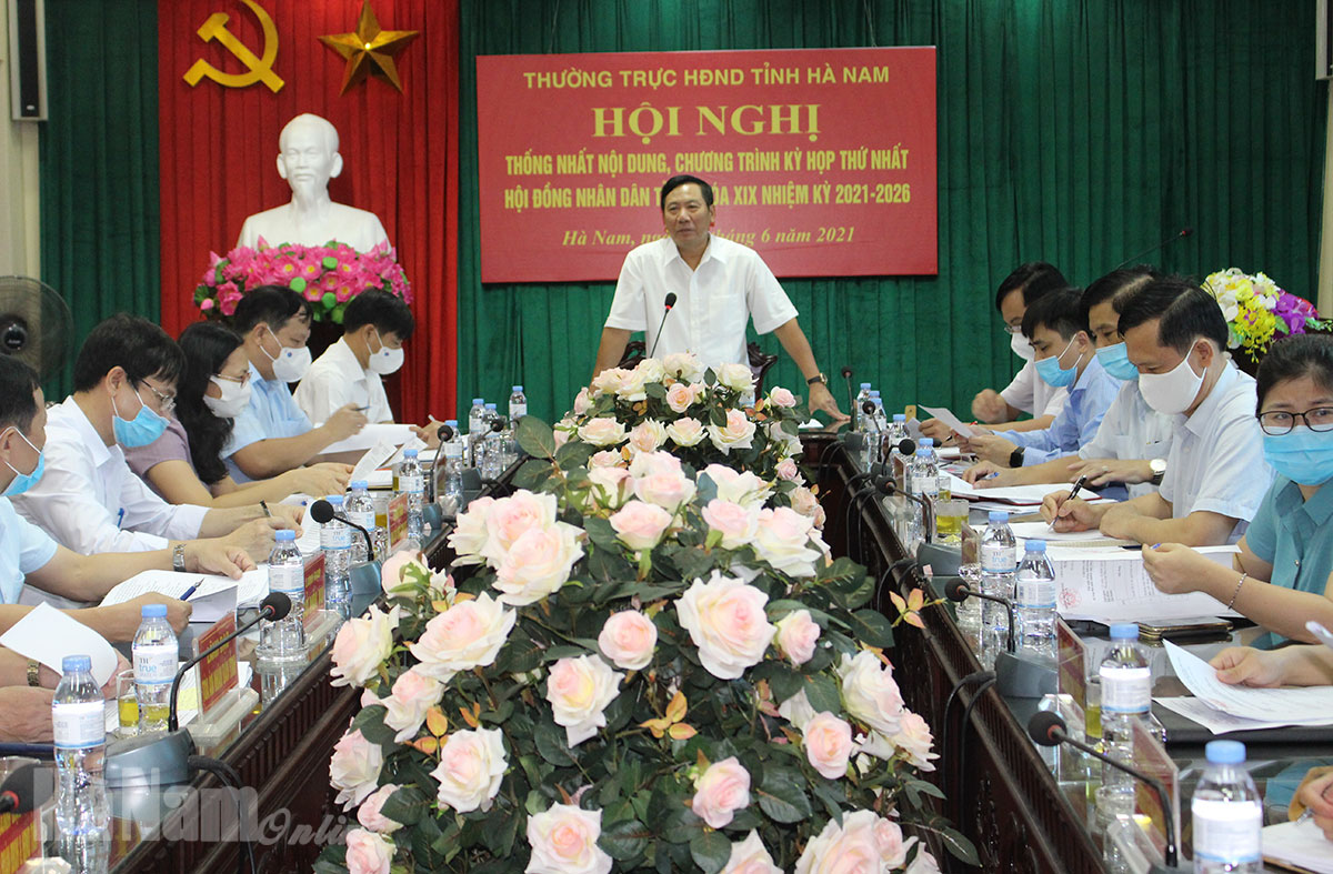 Thống nhất nội dung, chương trình kỳ họp thứ nhất HĐND tỉnh khóa XIX