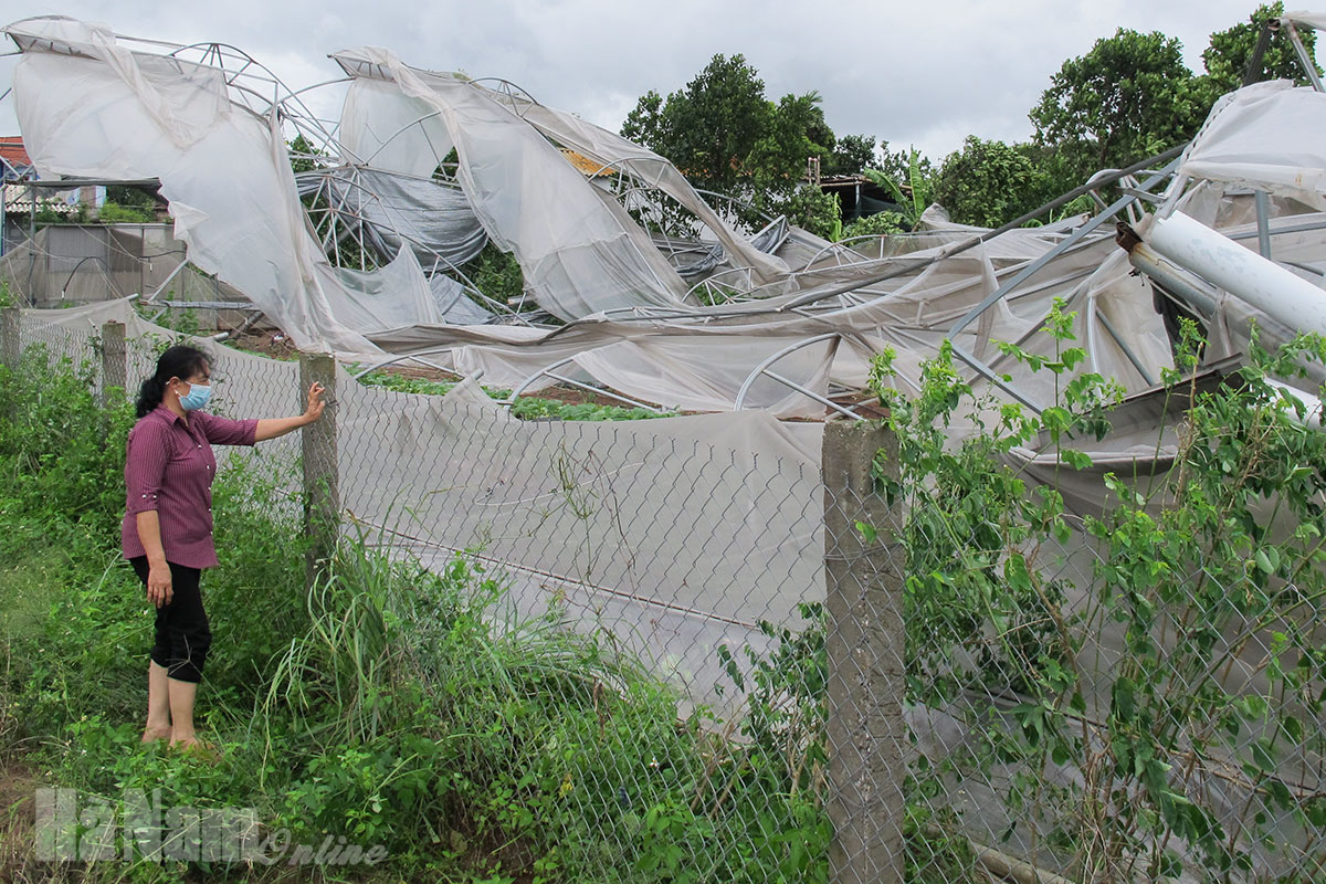 Lốc xoáy gây thiệt hại nặng tại xã An Ninh
