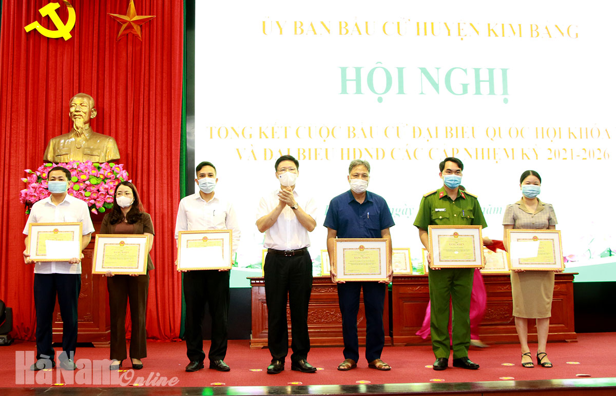 Kim Bảng tổng kết cuộc bầu cử đại biểu Quốc hội khóa XV và đại HĐND các cấp nhiệm kỳ 2021-2026