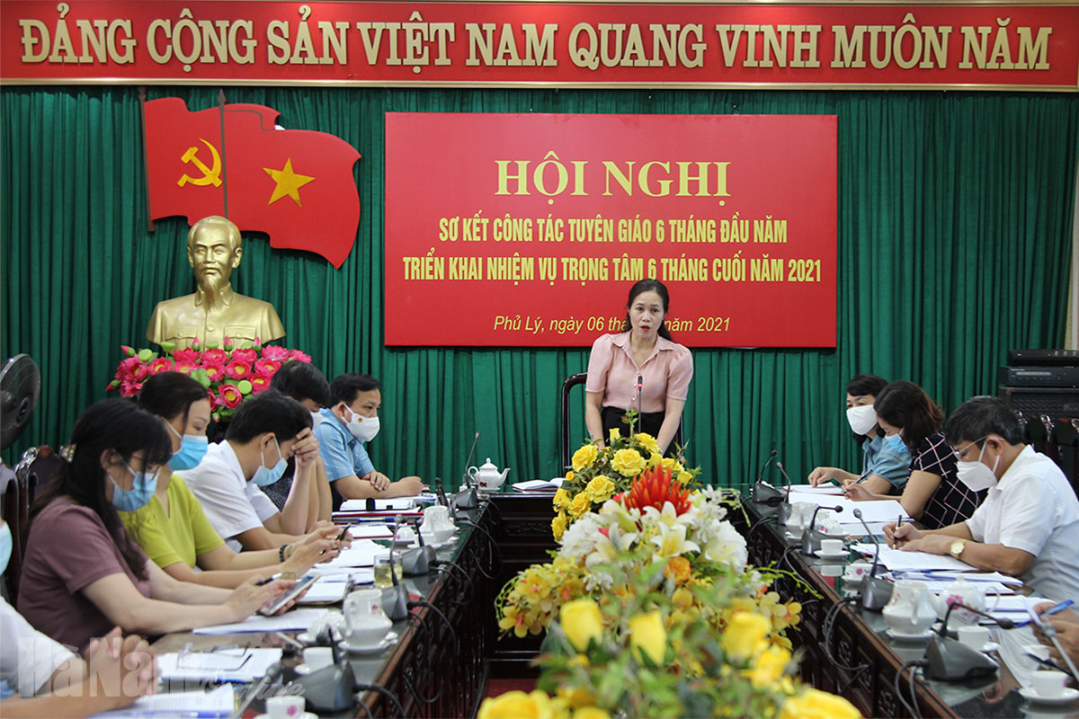Ban Tuyên giáo Thành ủy Phủ Lý triển khai nhiệm vụ công tác 6 tháng cuối năm