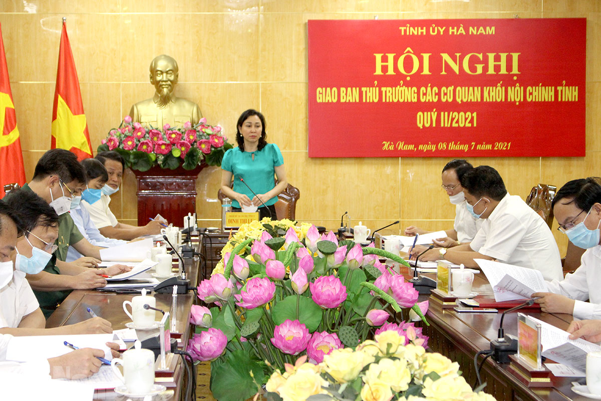 Thường trực Tỉnh ủy giao ban thủ trưởng các cơ quan khối nội chính