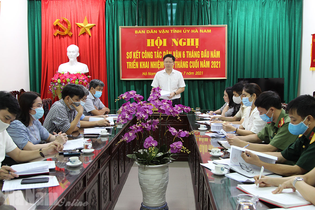 Ban Dân vận Tỉnh ủy triển khai nhiệm vụ công tác 6 tháng cuối năm