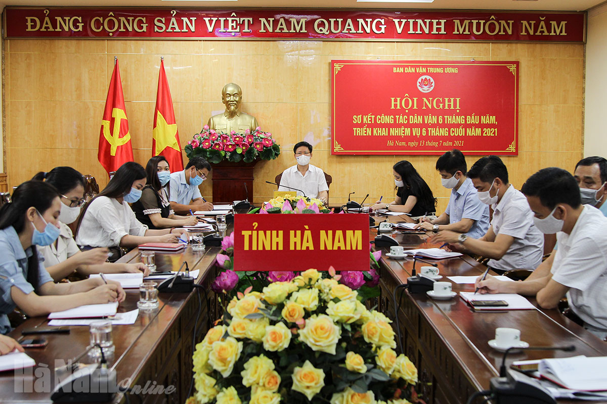 Hội nghị trực tuyến sơ kết công tác dân vận 6 tháng đầu năm, triển khai nhiệm vụ 6 tháng cuối năm