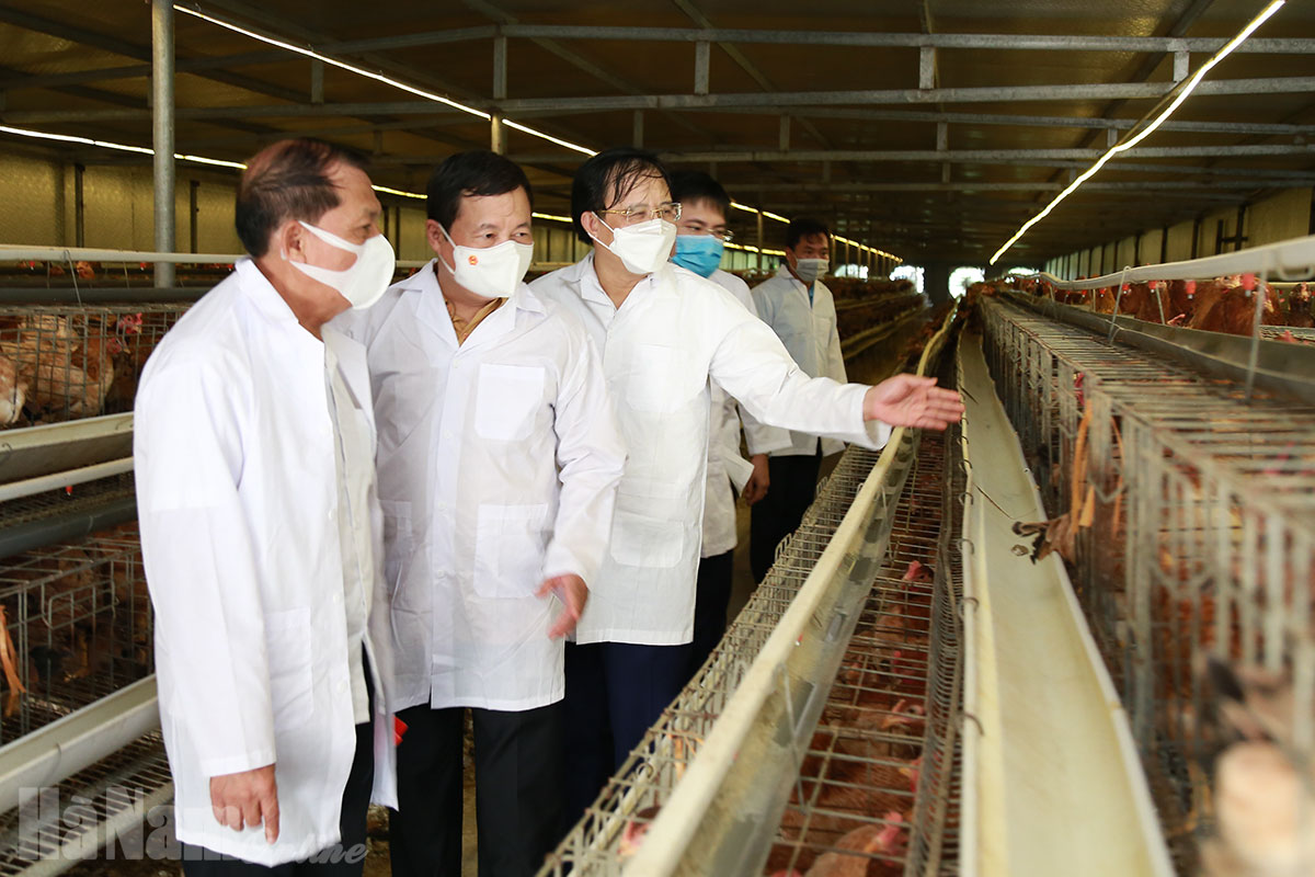 Đồng chí Phó Chủ tịch UBND tỉnh Nguyễn Đức Vượng thăm cơ sở sản xuất đăng ký tham gia Chương trình OCOP năm 2021