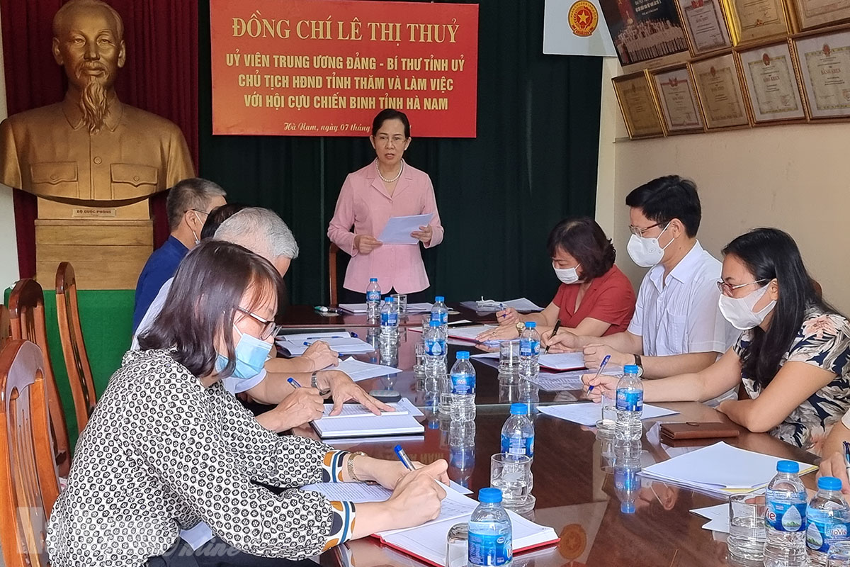 Đồng chí Bí thư Tỉnh ủy làm việc với Hội Cựu chiến binh tỉnh