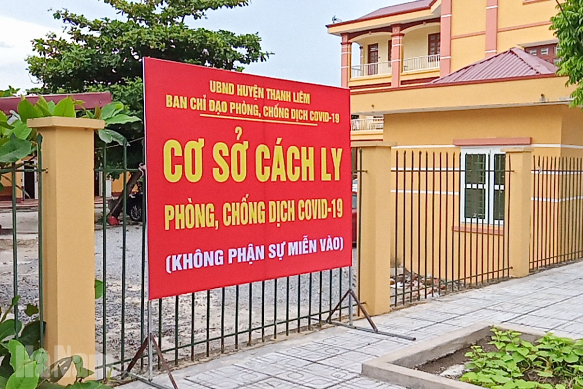 Khu cách ly tập trung của huyện Thanh Liêm tiếp nhận 36 công dân về cách ly phòng dịch