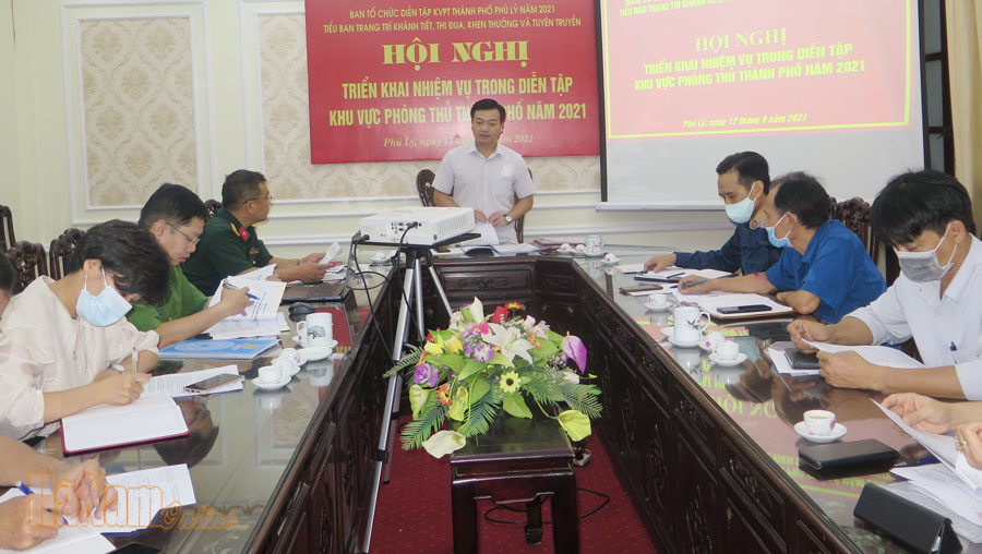Triển khai nhiệm vụ tuyên truyền trong diễn tập KVPT thành phố Phủ Lý
