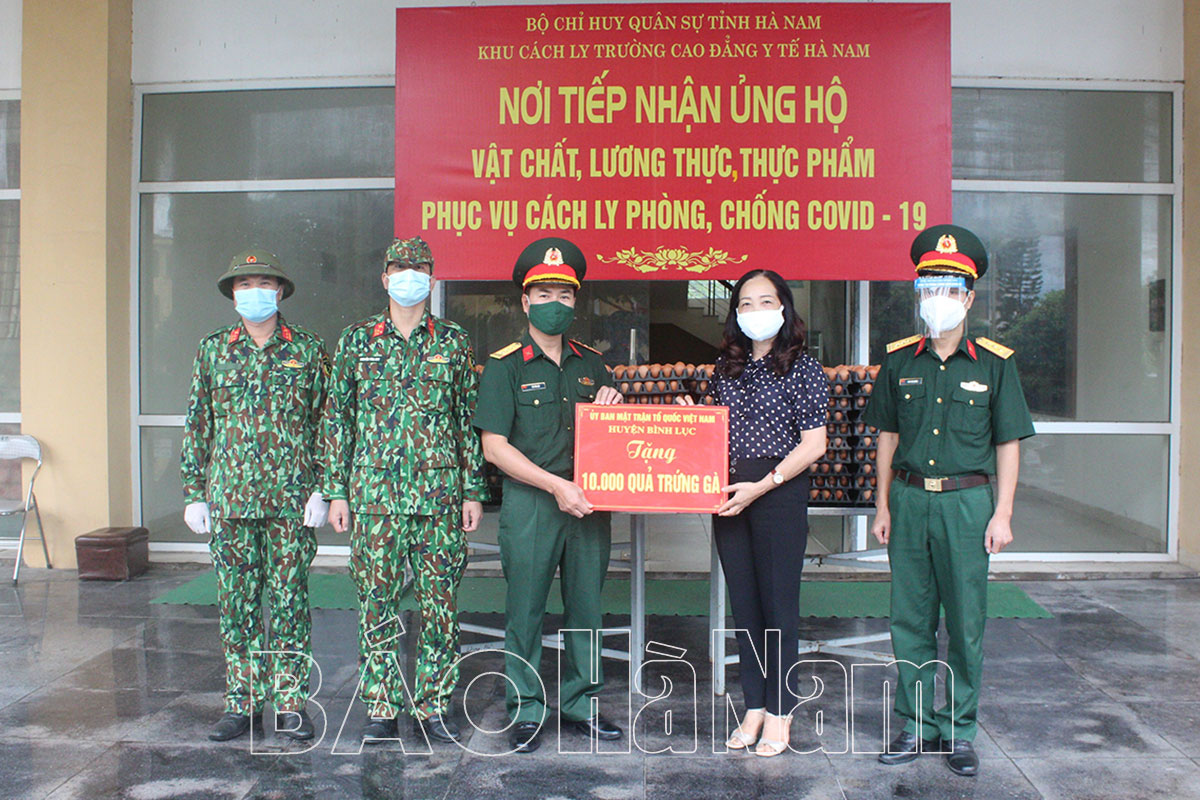 Bình Lục ủng hộ 12 nghìn quả trứng gà cho các khu cách ly tập trung