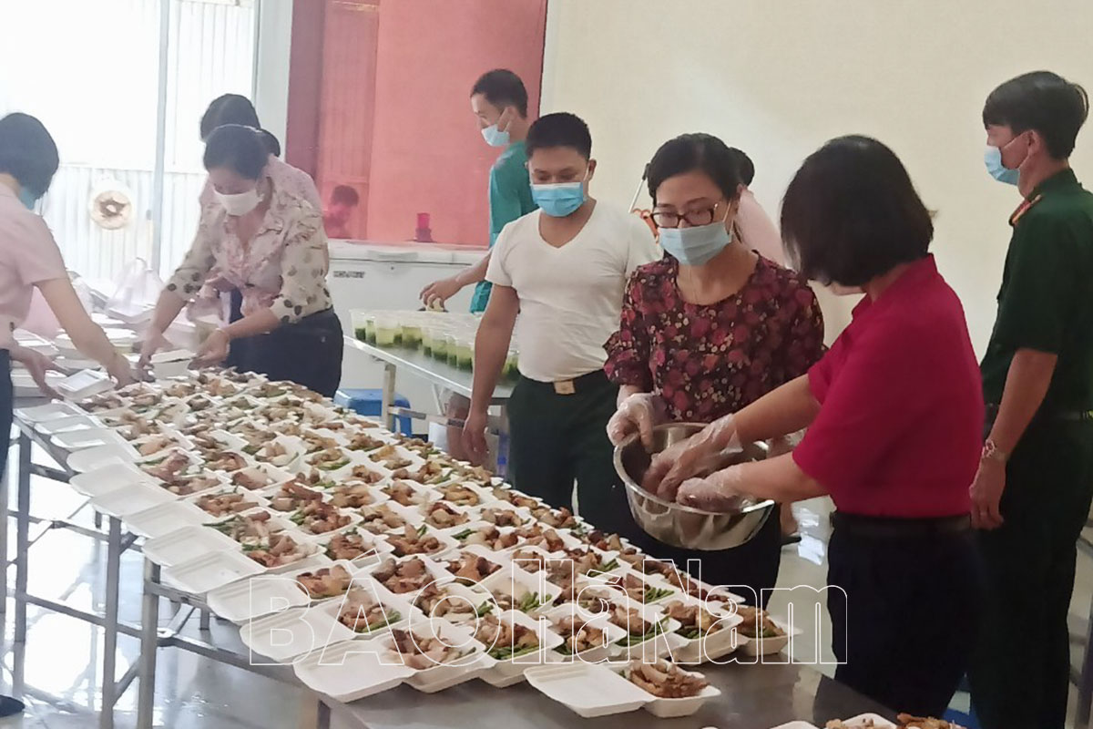 Duy Tiên phối hợp bảo đảm công tác hậu cần khu cách ly tập trung