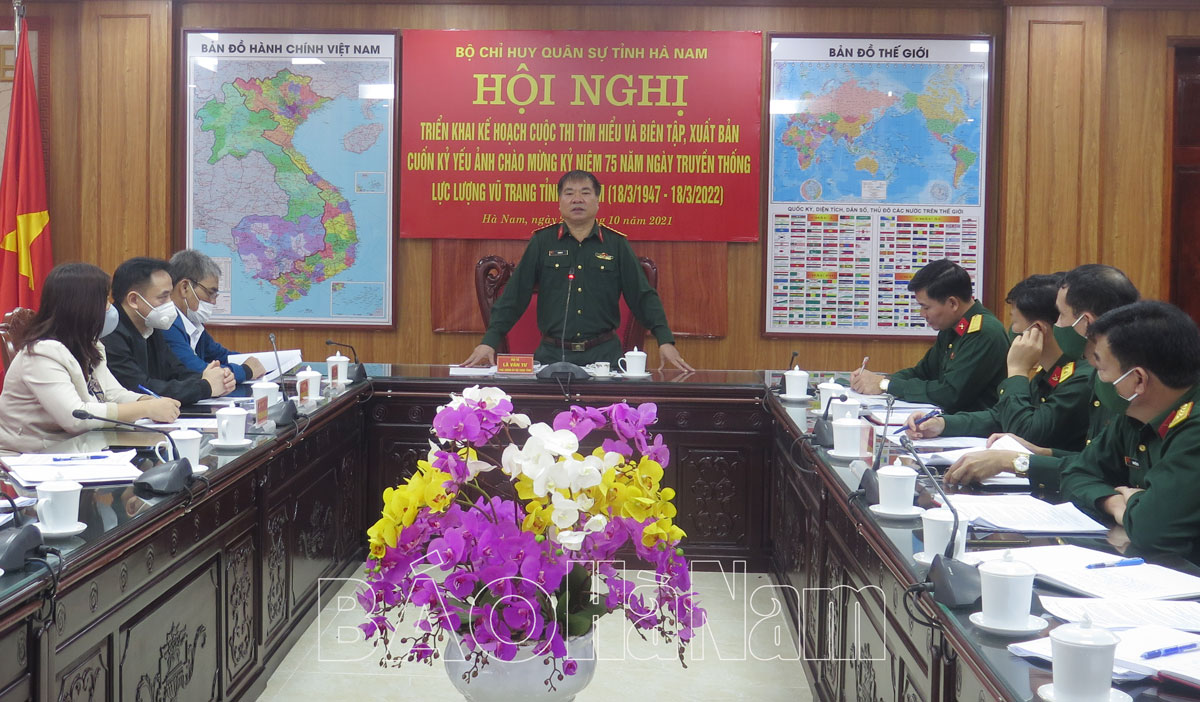 Bộ CHQS tỉnh triển khai kế hoạch cuộc thi tìm hiểu truyền thống và xuất bản cuốn Kỷ yếu ảnh kỷ niệm 75 năm Ngày thành lập LLVT tỉnh