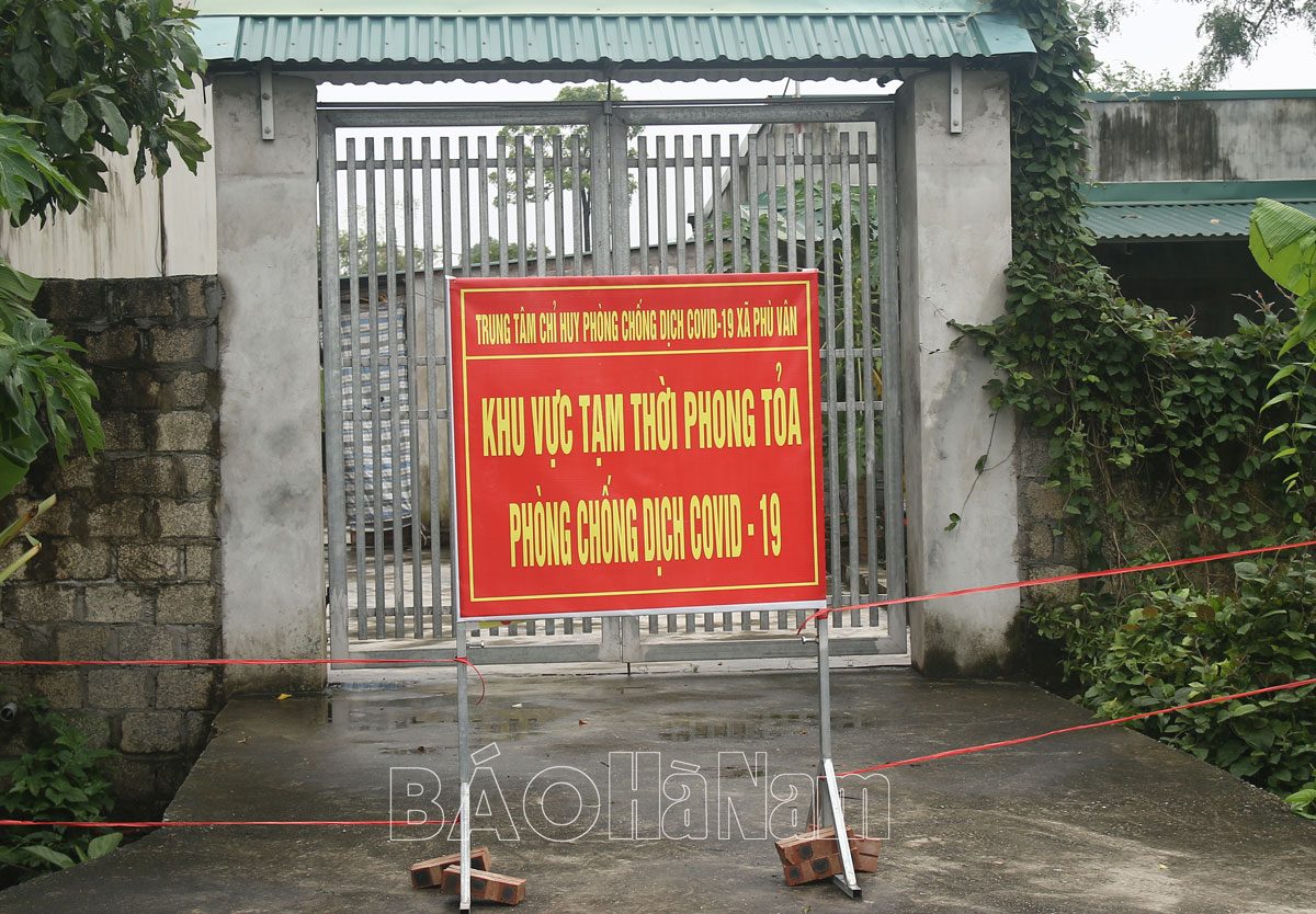 Ổ dịch mới ở thôn 6 xã Phù Vân đã ghi nhận 5 F0 và nhiều F1