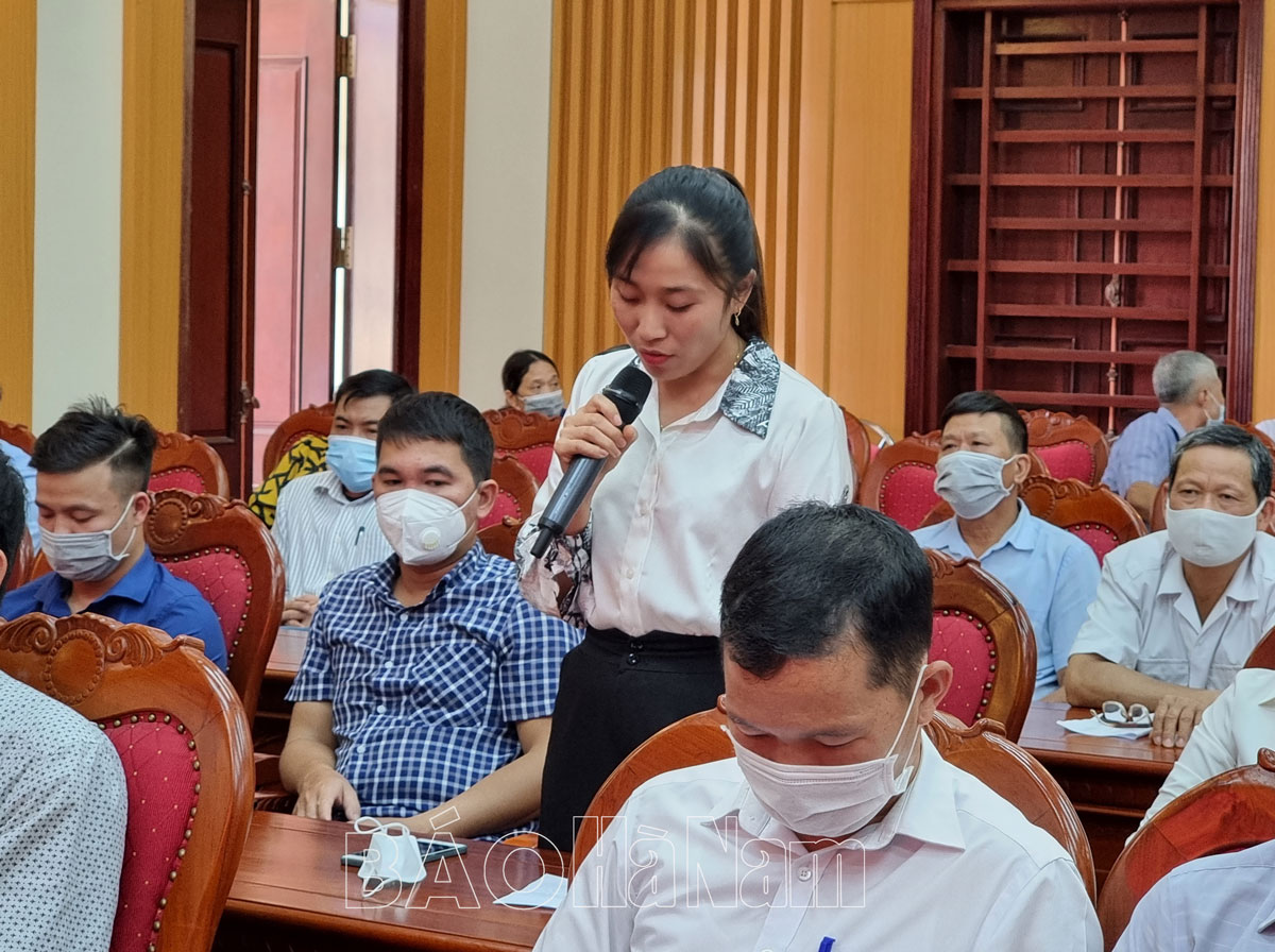 Huyện ủy Kim Bảng tổ chức đối thoại giữa người đứng đầu cấp ủy, chính quyền với cán bộ, hội viên, đoàn viên năm 2021