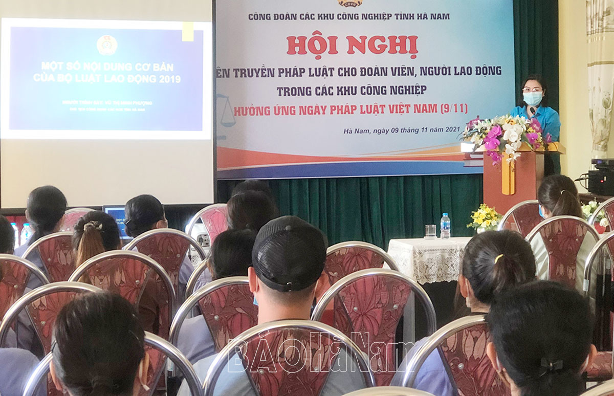 Công đoàn các KCN tỉnh tuyên truyền pháp luật cho đoàn viên, người lao động trong các KCN