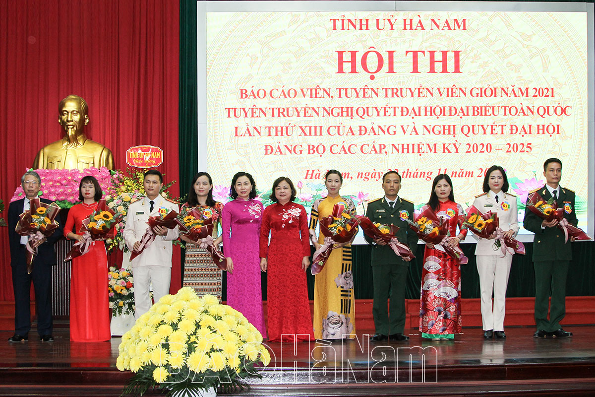 Hội thi Báo cáo viên, tuyên truyền viên giỏi tỉnh Hà Nam năm 2021