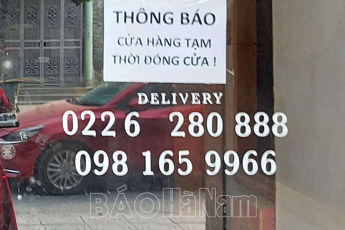 Một nhà hàng ở TP Phủ Lý tạm đóng cửa vì có nhân viên mắc Covid-19