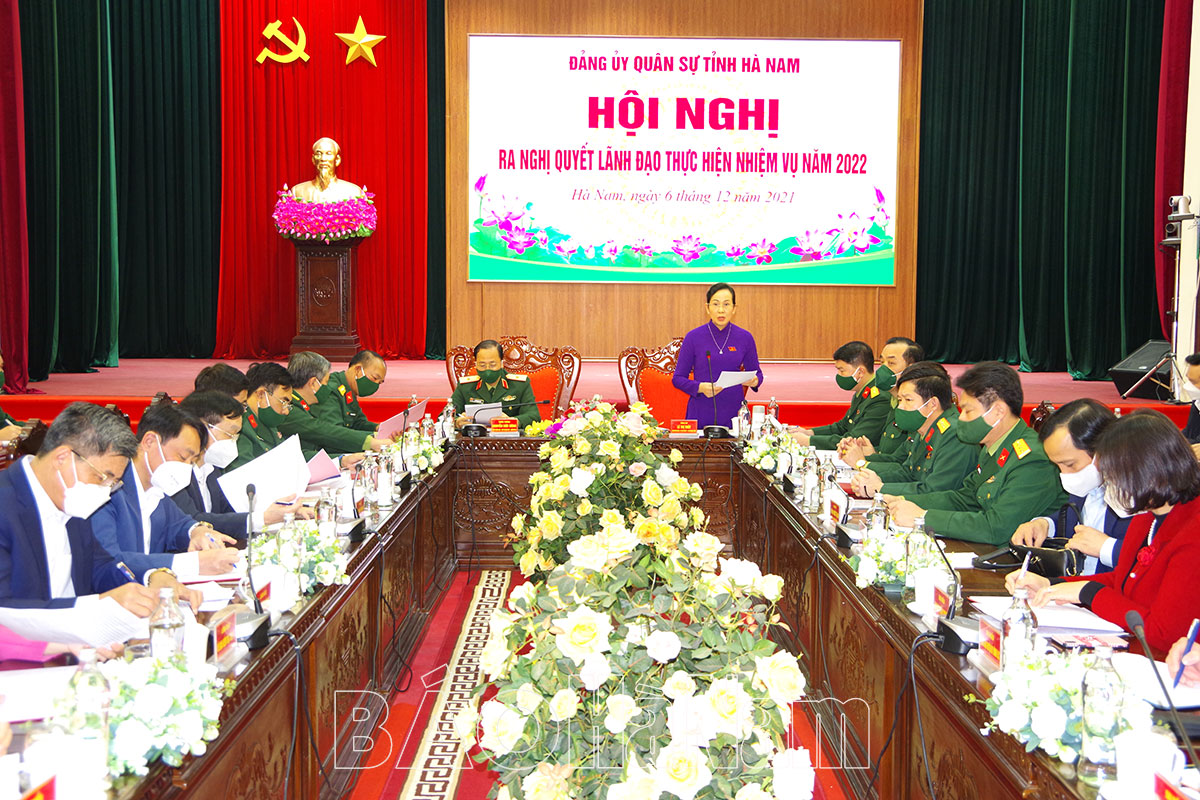 Đảng ủy Quân sự tỉnh ra nghị quyết lãnh đạo thực hiện nhiệm vụ năm 2022