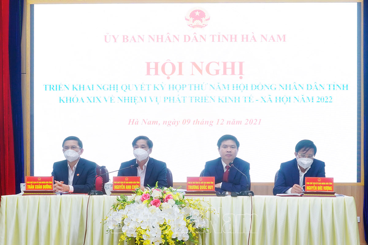 Triển khai Nghị quyết của HĐND tỉnh về nhiệm vụ phát triển kinh tế - xã hội năm 2022