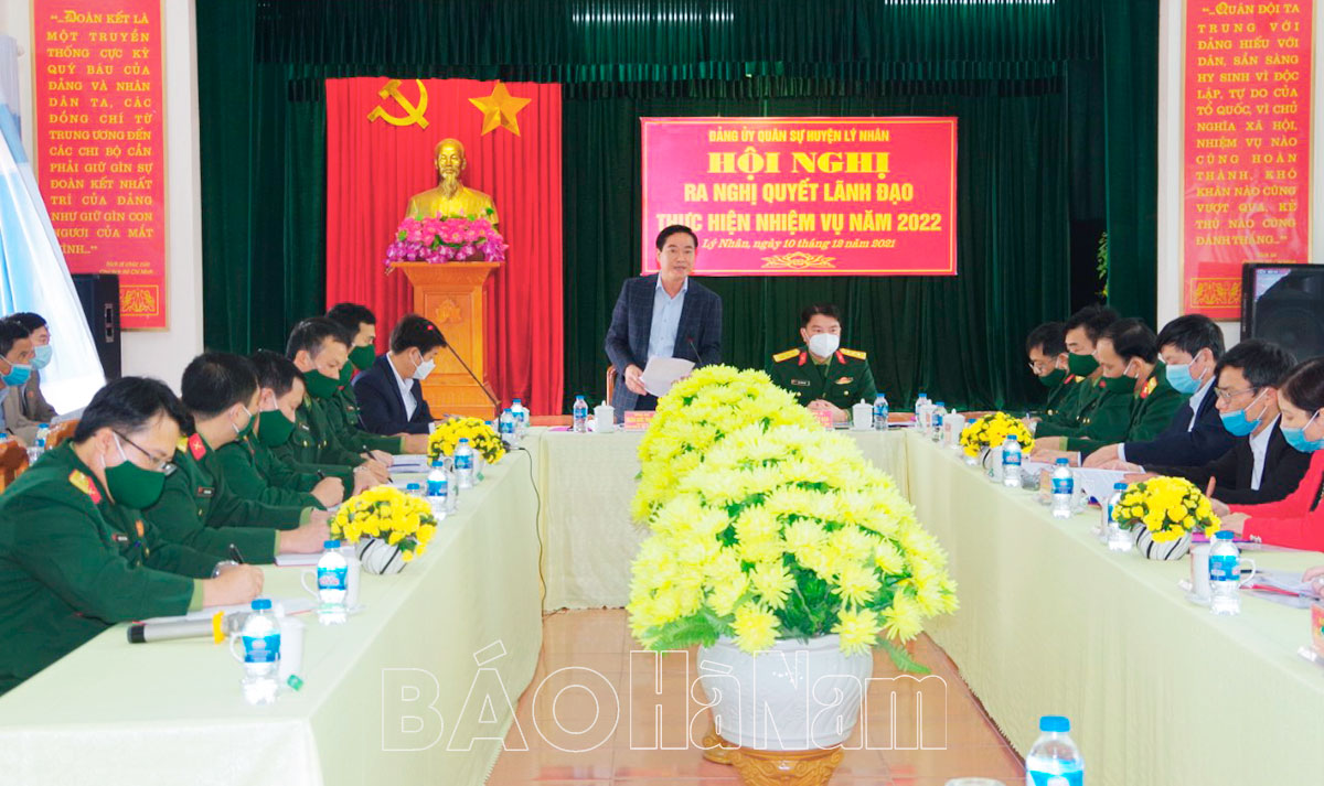 Đảng ủy Quân sự huyện Lý Nhân triển khai công tác năm 2022