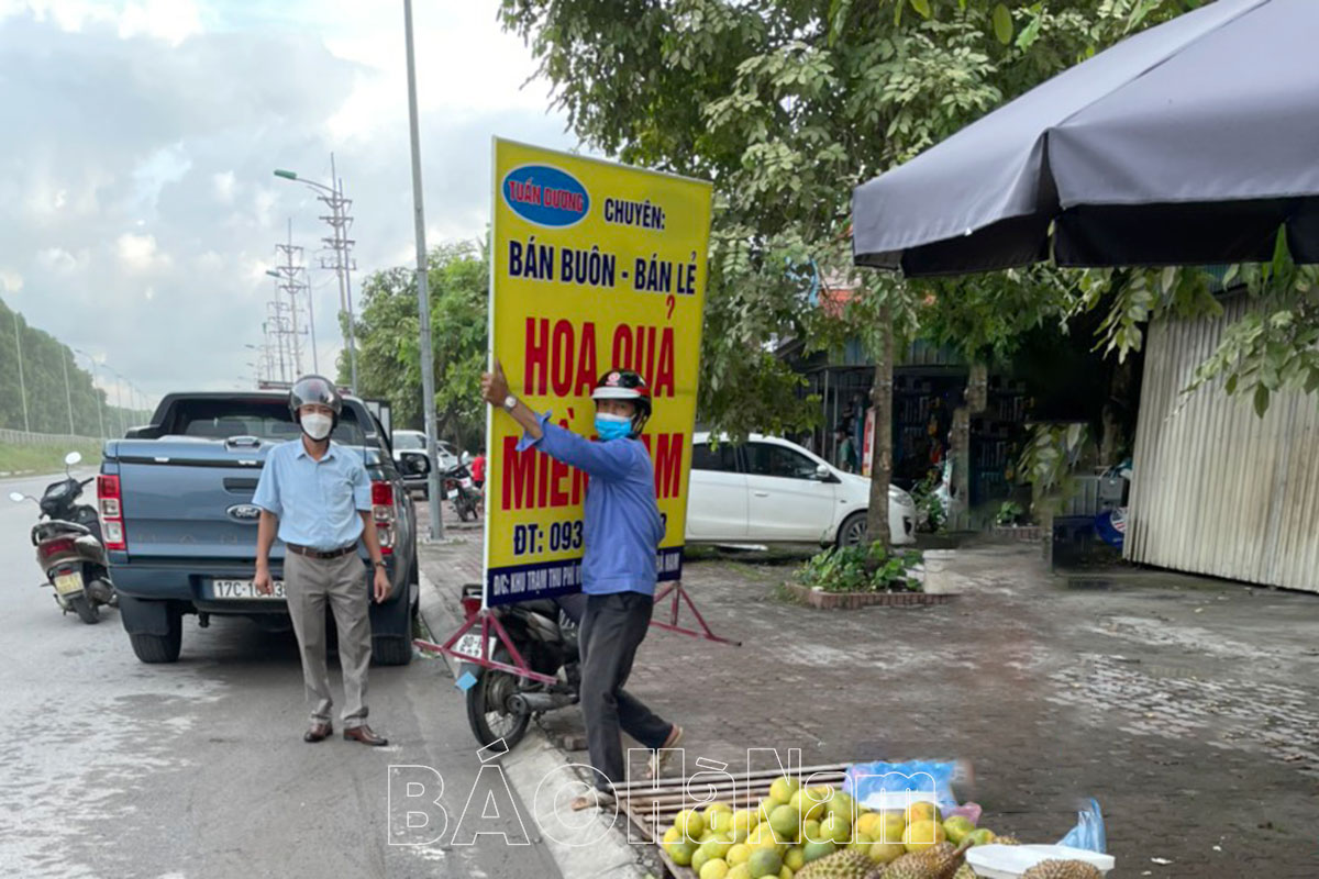 Duy Tiên tăng cường quản lý trật tự đô thị - hành lang ATGT