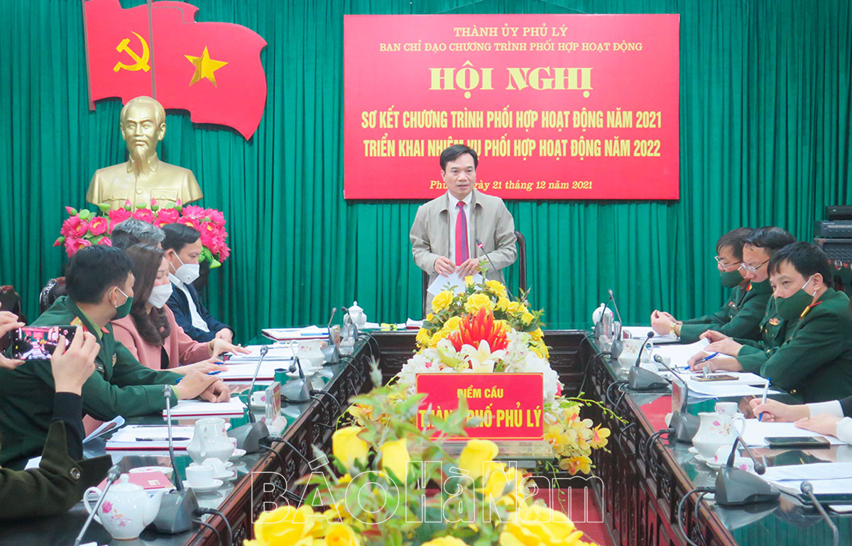 Phủ Lý đánh giá chương trình phối hợp hoạt động công tác dân vận