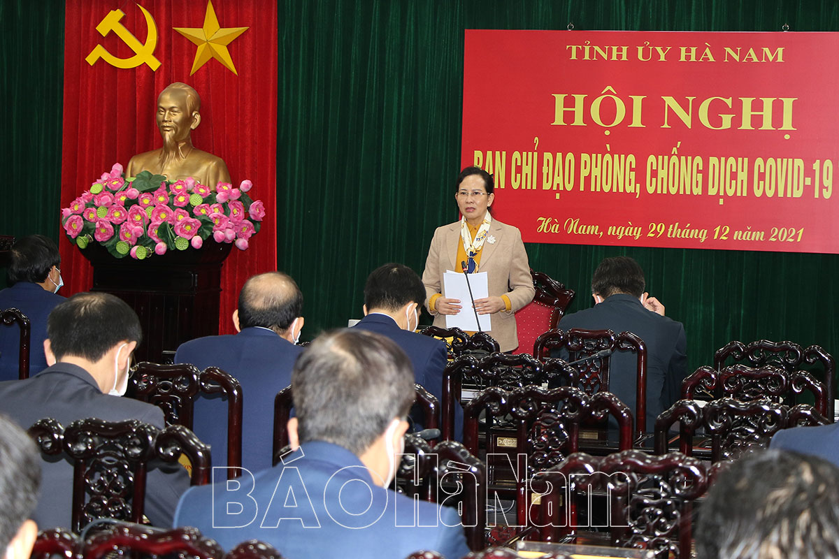 Ban Chỉ đạo phòng chống dịch Covid -19 tỉnh họp triển khai các giải pháp chống dịch trong dịp lễ, Tết Dương lịch, Tết nguyên đán Nhâm Dần
