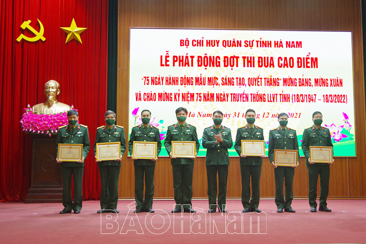 Bộ CHQS tỉnh phát động đợt thi đua cao điểm “75 ngày hành động mẫu mực, sáng tạo, quyết thắng”