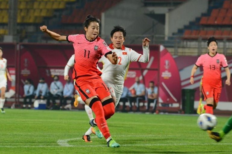 ĐT nữ Việt Nam thất bại trước Hàn Quốc ở cúp châu Á