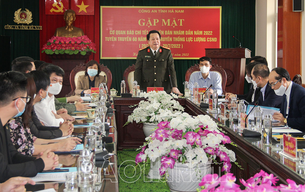 Công an tỉnh gặp mặt các cơ quan báo chí nhân dịp Xuân Nhâm Dần 2022