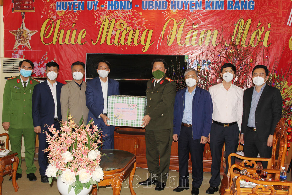 Lãnh đạo Công an tỉnh kiểm tra công tác đảm bảo ANTT tại Công an huyện Kim Bảng