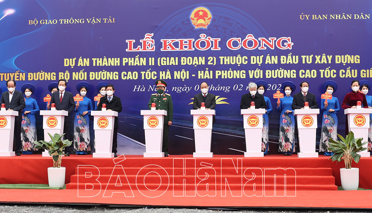 Khởi công xây dựng giai đoạn 2 Dự án xây dựng tuyến đường bộ nối đường cao tốc Hà Nội - Hải Phòng với đường cao tốc Cầu Giẽ - Ninh Bình