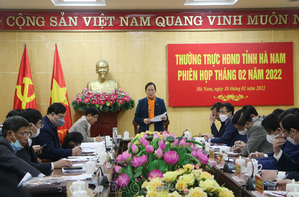 Thường trực HĐND tỉnh họp phiên thường kỳ tháng 2