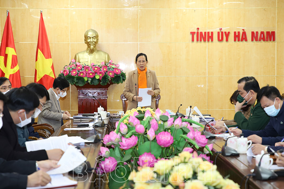 Kết luận của đồng chí Bí thư Tỉnh ủy Lê Thị Thủy về công tác phòng, chống dịch bệnh Covid-19