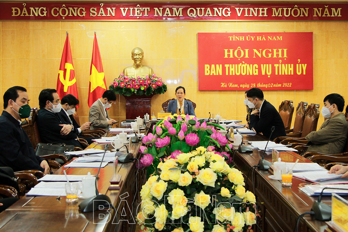 Ban Thường vụ Tỉnh ủy cho ý kiến, chủ trương các nội dung về phát triển kinh tế