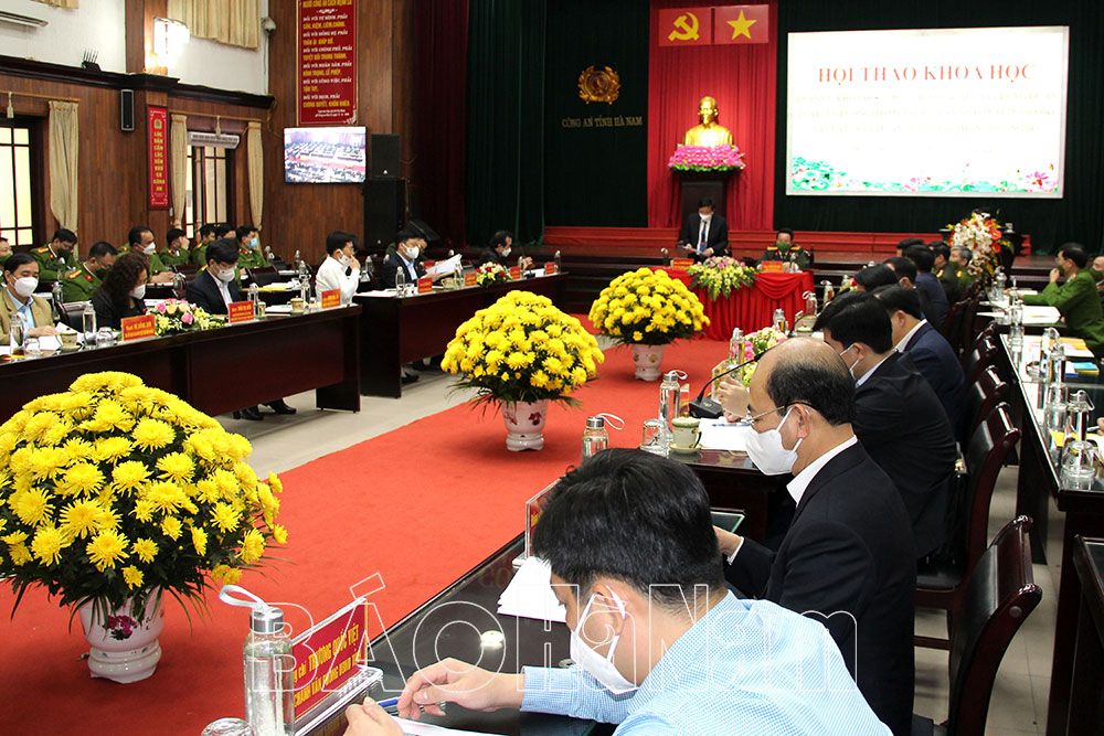 Công an tỉnh tổ chức hội thảo đóng góp ý kiến xây dựng 2 dự án luật