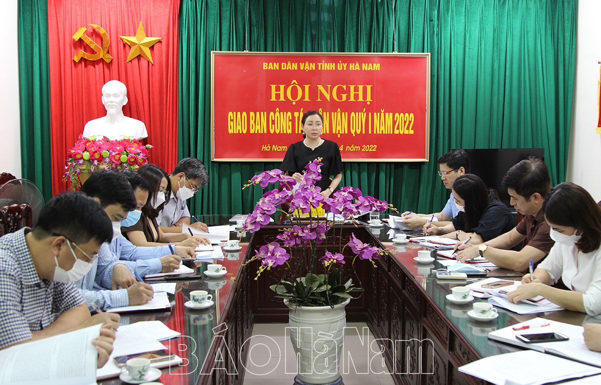 Ban Dân vận Tỉnh ủy triển khai công tác dân vận quý II năm 2022