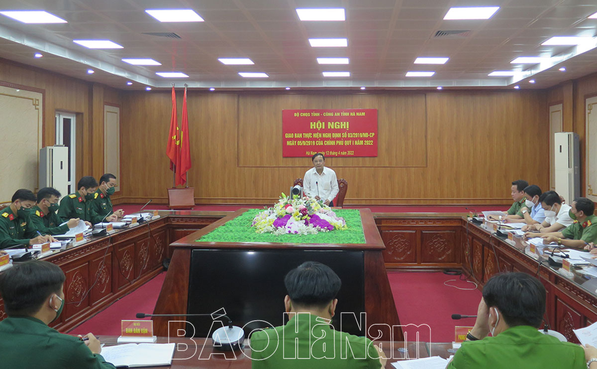 Bộ CHQS tỉnh - Công an tỉnh giao ban đánh giá kết quả công tác phối hợp Quý I