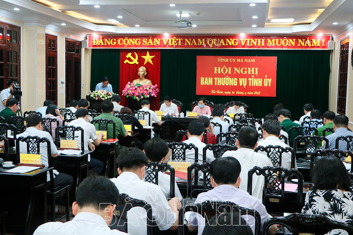 BTV Tỉnh ủy làm việc với BTV huyện ủy Lý Nhân về thực hiện Nghị quyết Đại hội Đảng bộ tỉnh nhiệm kỳ 2020-2025