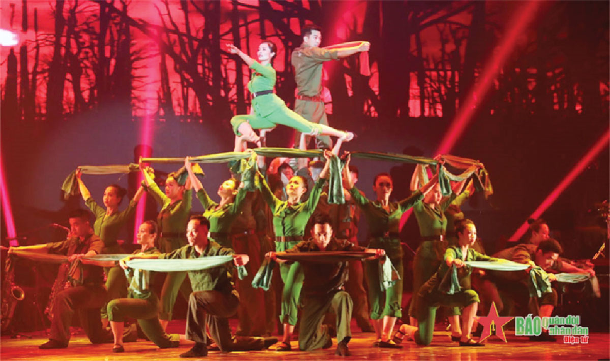 Hình ảnh người lính trên sân khấu luôn gần gũi, thân thuộc