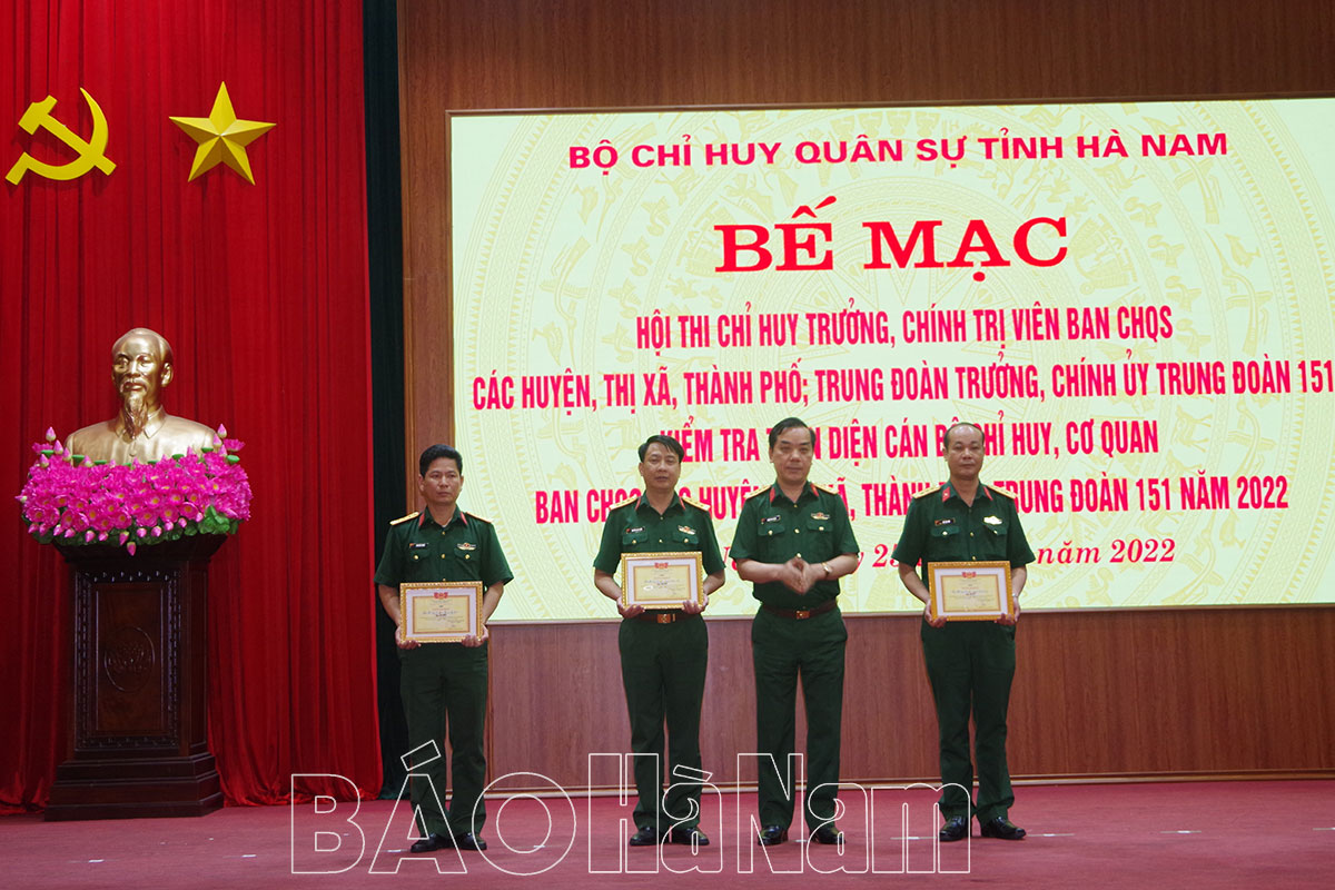 Bế mạc hội thi chỉ huy trưởng, chính trị viên Ban CHQS các huyện, thị xã, thành phố