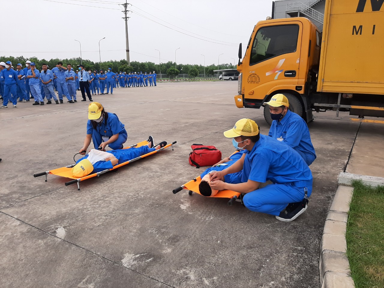 Công ty TNHH YKK Việt Nam, Chi nhánh tỉnh Hà Nam diễn tập phòng cháy, chữa cháy