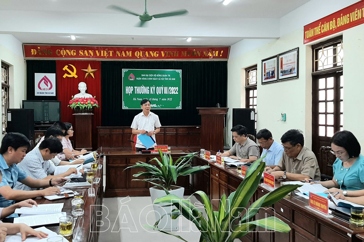 Ban Đại diện HĐQT Ngân hàng CSXH tỉnh sơ kết công tác 6 tháng đầu năm