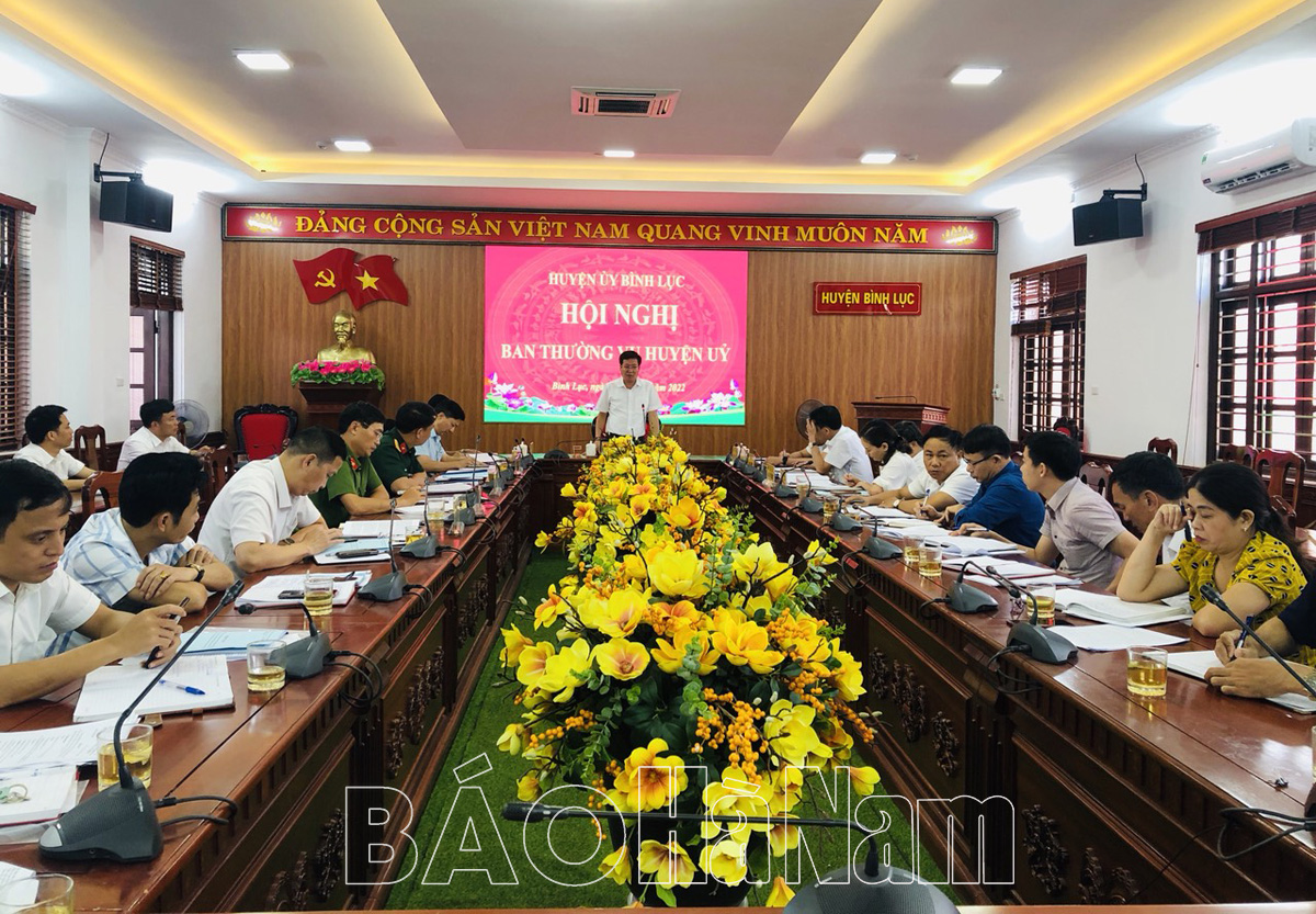 BTV Huyện ủy Bình Lục làm việc với BTV Đảng ủy xã An Lão về thực hiện Nghị quyết Đại hội Đảng bộ các cấp, nhiệm kỳ 2020-2025