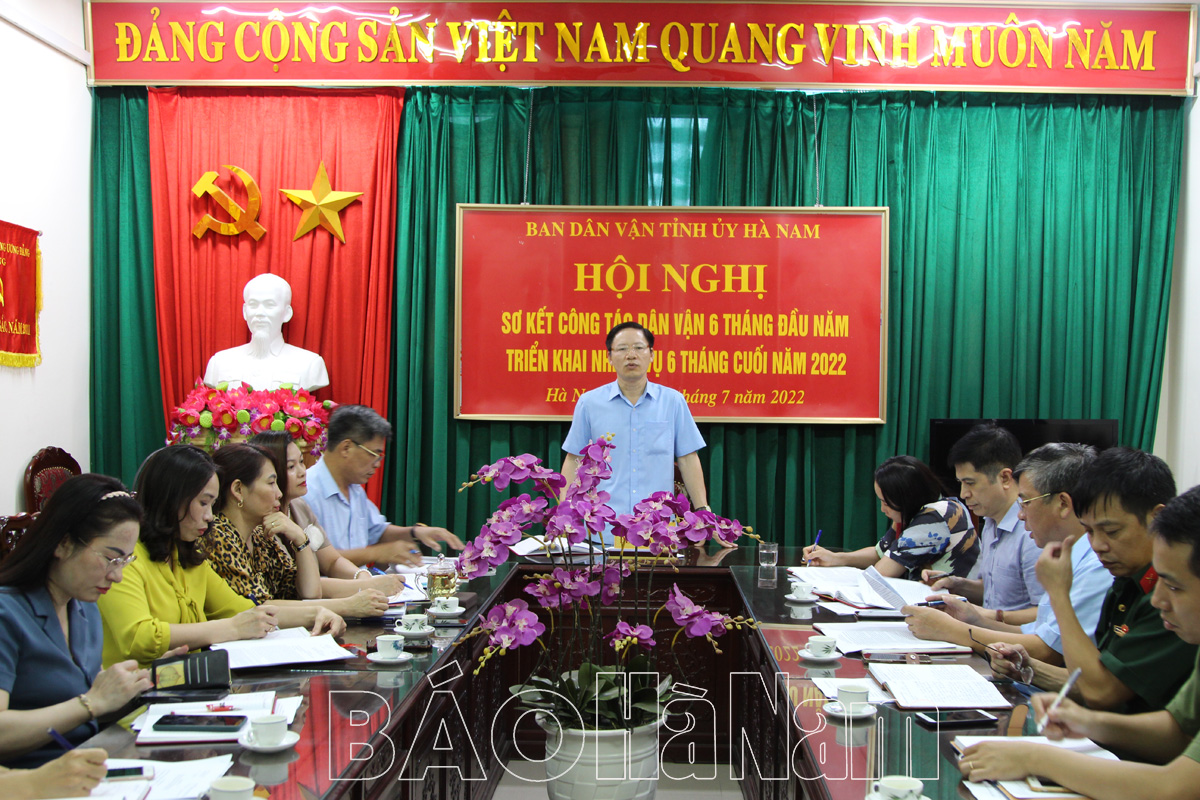 Ban Dân vận Tỉnh ủy xác định 10 nhiệm vụ trọng tâm 6 tháng cuối năm